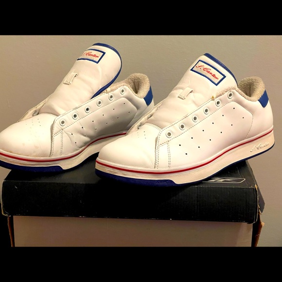 Reebok(S.Carter’s) Other - Reebok Leather S.Carter Tennis Shoes, White and Royal, 9.5
